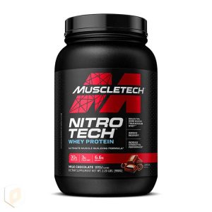 نیتروتک ماسل تک وی پروتئین نیترو تچ-nitrotech-طعم شیری شکلاتی -900 یک کیلوگرمی|مکمل پیکسان