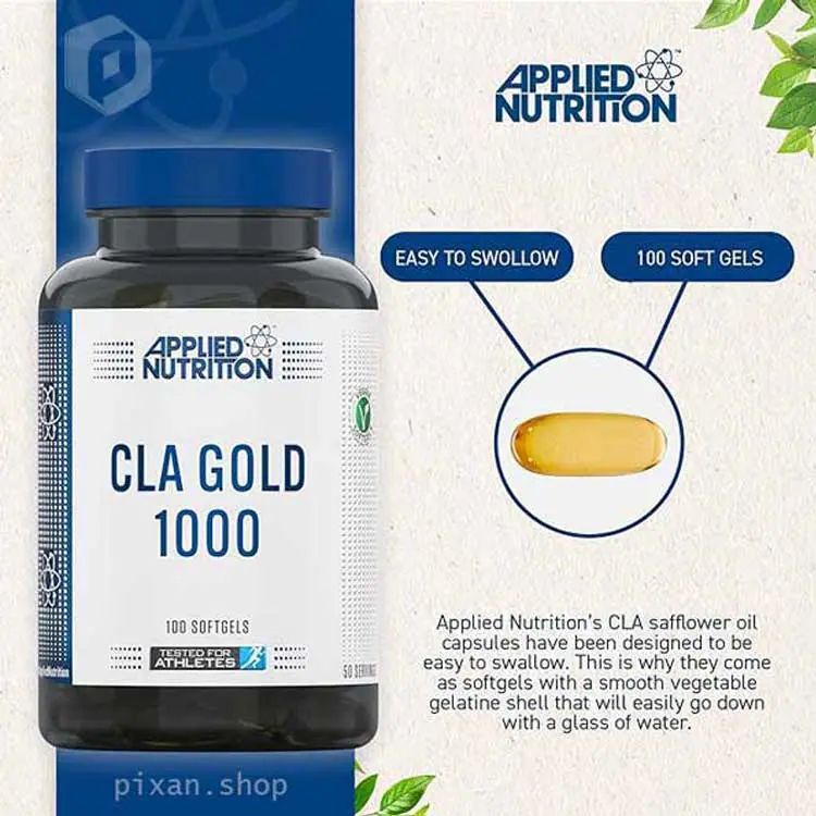 تصویر مشخصه ها- سی ال ای گلد اپلاید نوتریشن 1000 میلی گرمی-cla gold applied|مکمل پیکسان