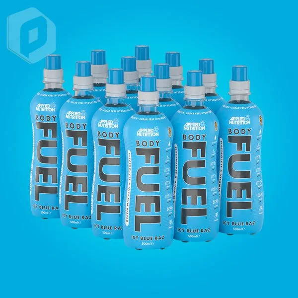 بادی فیول-نوشیدنی اپلاید نوتریشن آبرسان الکترولیت-انرژی زا رژیمی body fuel-طعم تمشک آبی یخی applied-12*500ml|مکمل پیکسان