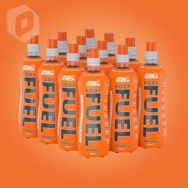 بادی فیول-نوشیدنی اپلاید نوتریشن آبرسان الکترولیت-انرژی زا رژیمی body fuel-طعم پرتقالی applied-12*500ml|مکمل پیکسان